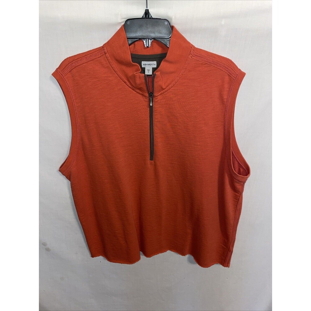 Ashworth Men’s Athleisure Vest Size XL Orange Golf Tennis Outdoors
